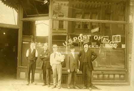 The early post office on East State Street about 1912.
