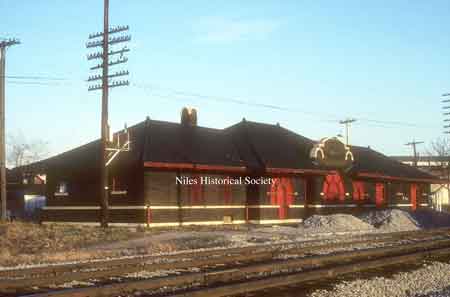 The Erie Depot has been boarded up prior to its demolition n 1981.