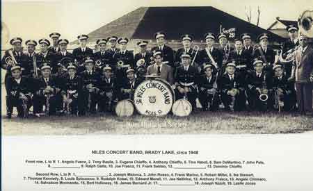 Niles Concert Band Circa 1948