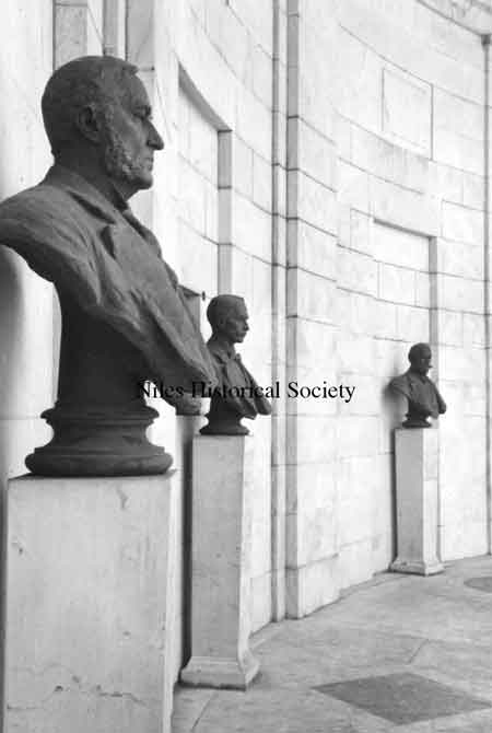 Photo of the various statues in the Court of Honor at the McKinley Memorial.