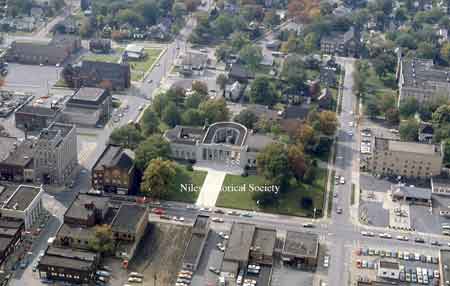 Aerial view of McKinley Memorial.