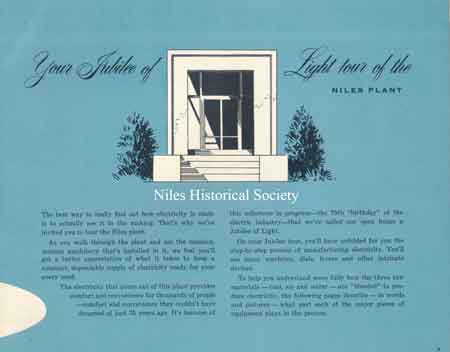 The 1954 Diamond celebration of Thomas Edison's incandescent light bulb brochure