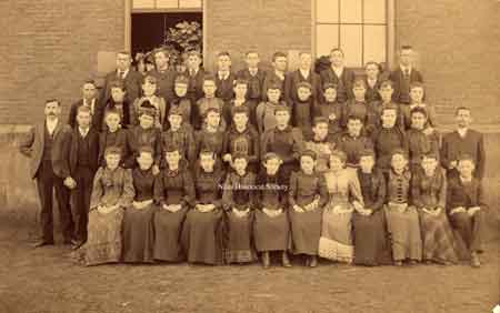 Old Central High School graduating class of 1894. L to R: