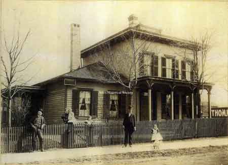 Pictured left is the Dr. Thomas Clingan house built in 1905 close to the Mahoning River and was later inundated by the waters of the 1913 Flood.