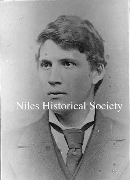 Graduation photograph of Frank Carl E. Robbins. He was the first to graduate from Niles Central High School in 1875.