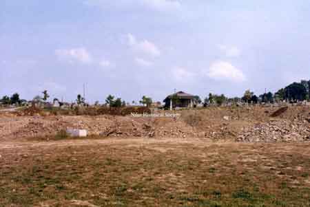 Union Cemetery - filling in the quarry in front of the cemetery. Summer, 1986.