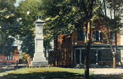 Picture of postcard showing the Soldier's Monument