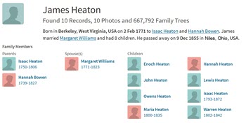 James Heaton Family Tree