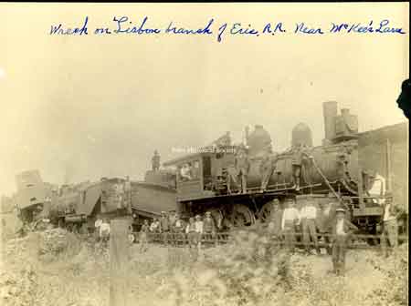 A wreck on the Lisbon branch of the Erie RR, near McKee's Lane in Niles