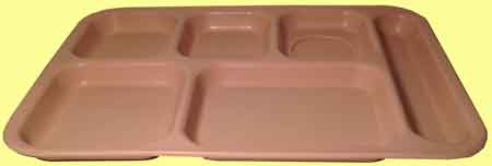 One of the plastic cafeteria trays used at Edison Junior High School.