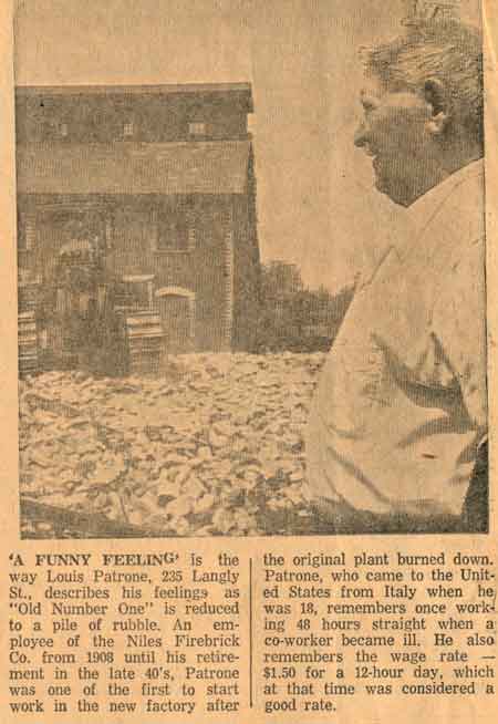 Louis Patrone watches demolition of firebrick plant No. 1