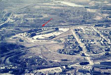 Aerial view of Niles Firebrick Company, No. 2 Plant in 1956.