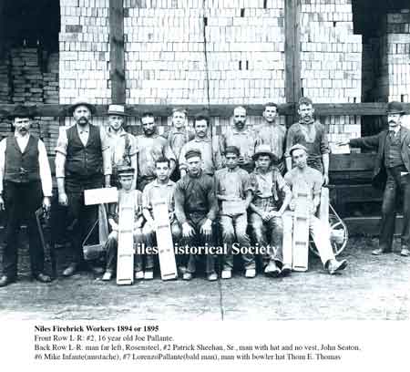 Niles Firebrick workers ca 1894
