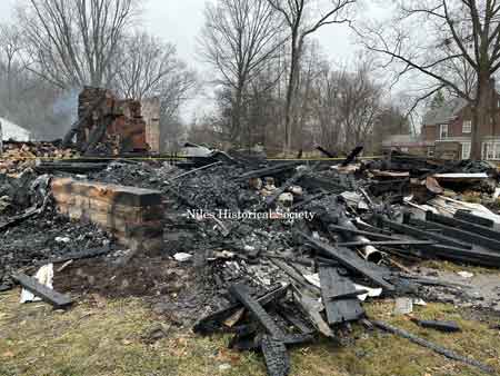 Fire Ravaged Harry Stevens Residence.