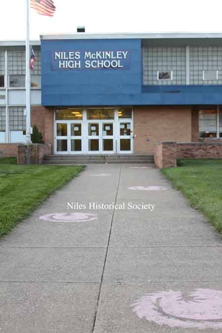 Front entrance to Niles McKinley High School.