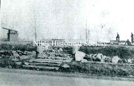 All that remained of the McKinley Birthplace in McKinley Heights after the fire on April 3, 1937.