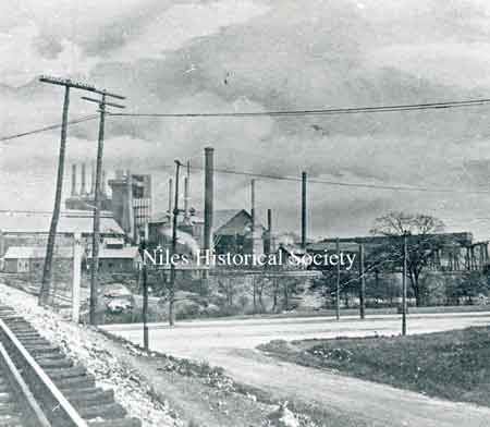 This picture shows Carnegie Steel Co. furnace as it was before being dismantled in 1925.