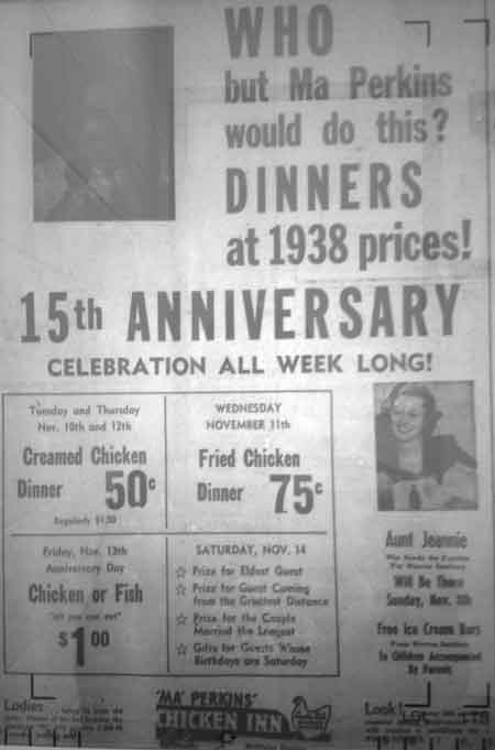 Advertisement for original priced meals