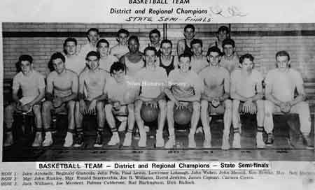 1949 Basketball team - district and regional champions that made it to State semi-finals.