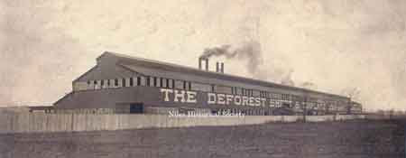 Pictured is the DeForest Steel mill in 1916.