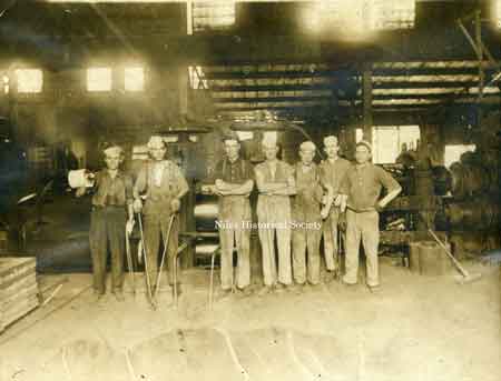 A photo of the crew at the Empire Steel Mill circa 1920's.