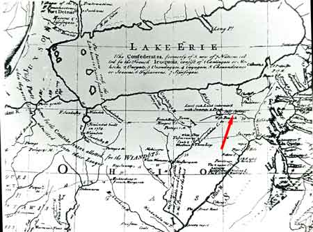 Lewis Evans Ohio Map of 1755 shows the Salt Springs existence was known in 1755.