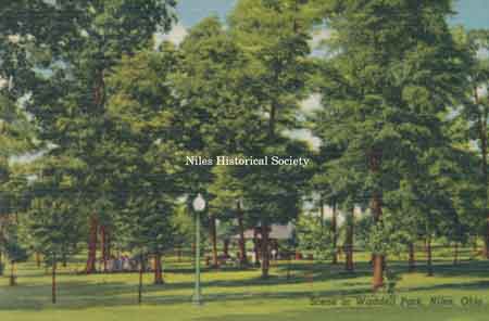 Postcard Scene of Waddell Park.