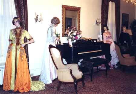 White House Ladies Gowns displayed in the