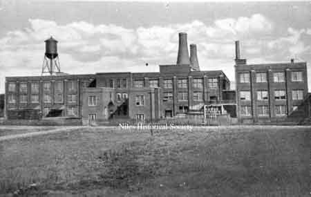 Another view of the Fostoria Glass Works built in 1909 and taken over by GE in 1911. Located at the corner of Main Street and Federal Street.