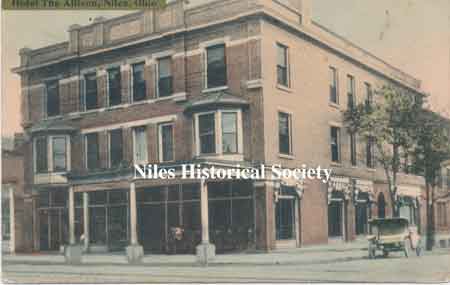 Postcard view of the Allison Hotel, CA 1908.