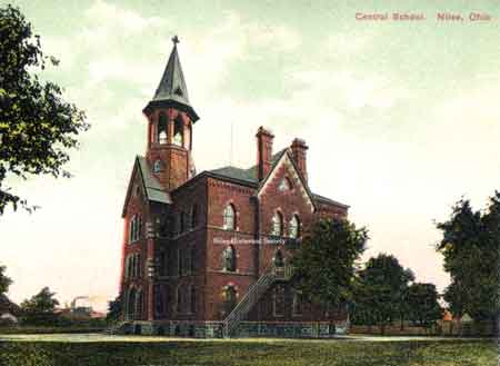 Postcard of Central High School, ca 1895.