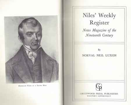 Niles Weekly Register cover