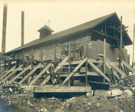 Raising the Niles City Water and Electric plant in 1905.