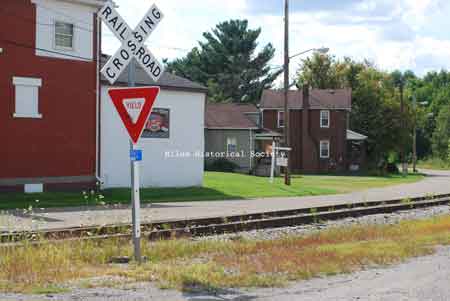 Railroad Crossing at Langley Street.