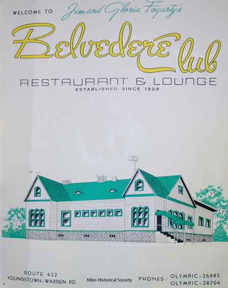 Belvedere Restaurant & Lounge menu cover