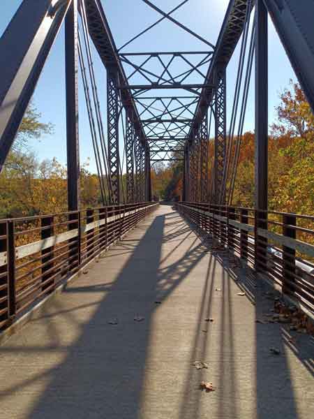 View of the bike trail bridge.