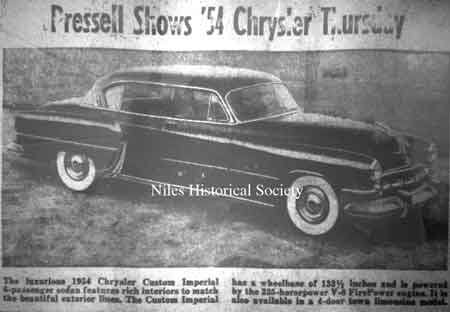 A 1954 advertisement for the Chrysler Imperial.