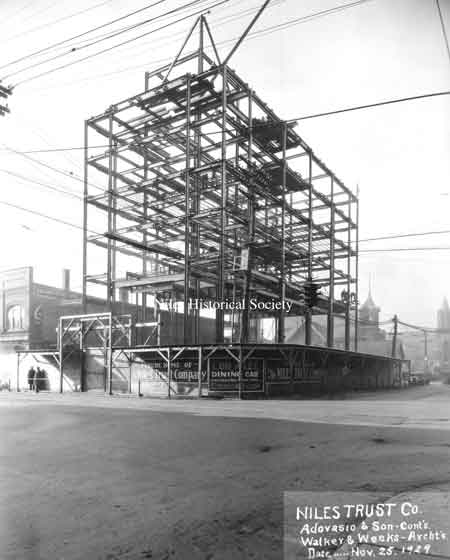 Construction of the Niles Trust Co. took place beginning in November 25, 1929.