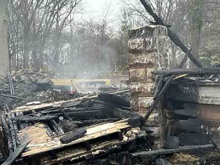 Fire Ravaged Harry Stevens Residence.