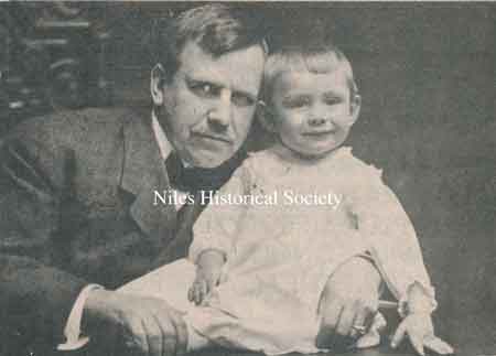 Grandfather Stevens, Harry M. Stevens, founder of the company bearing his name, is pictured here with his grandson, Dr. Harry M. Rose.