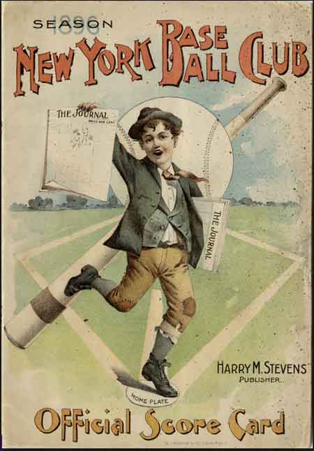 1896 Scorecard, Harry Stevens publisher.