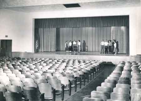 Auditorium and stage, 1957.