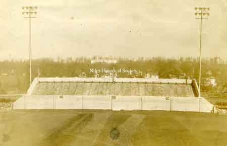 The football stadium was built as a WPA project in 1934.