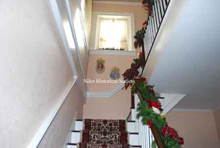 View of stairway landing and window 