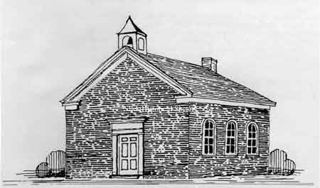 The second meeting place of the First Presbyterian Church.