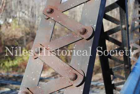 The Iron Bridge with its wooden roadway provided access to Salt-Spring Road from the end of Fifth Avenue.