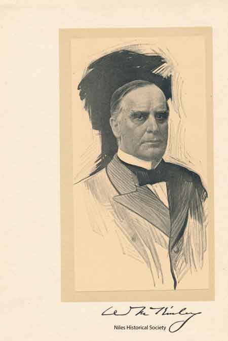 Page of the proposal to build a monument and memorial to William McKinley at Niles, Ohio, the place of his birth. 