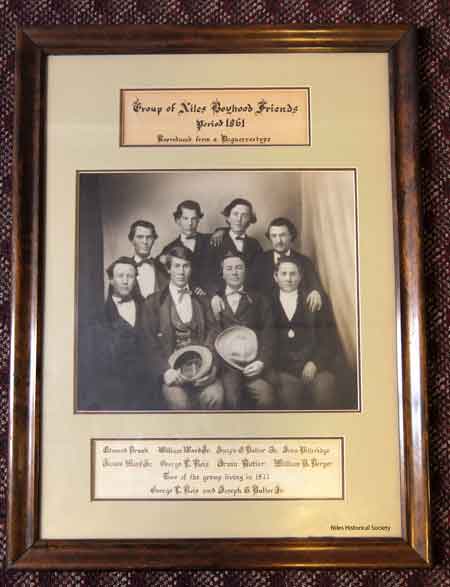 A Group of Niles Boyhood Friends and dated 1861.