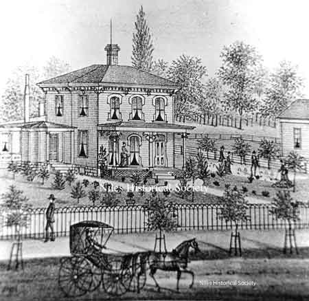 Residence of Jacob Shelar was located in the south side of Niles.