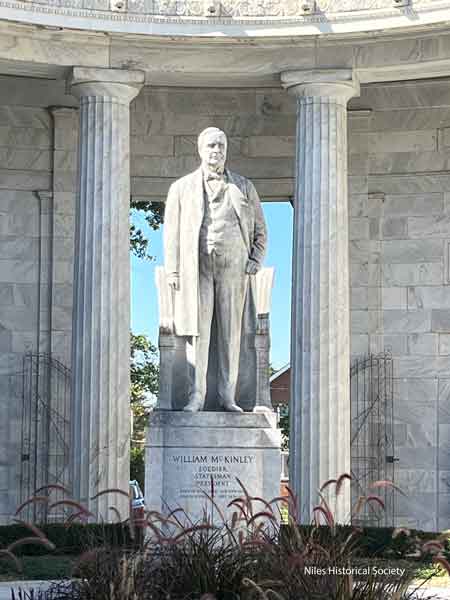 Closeup view of William McKinley statue in Court of Honor